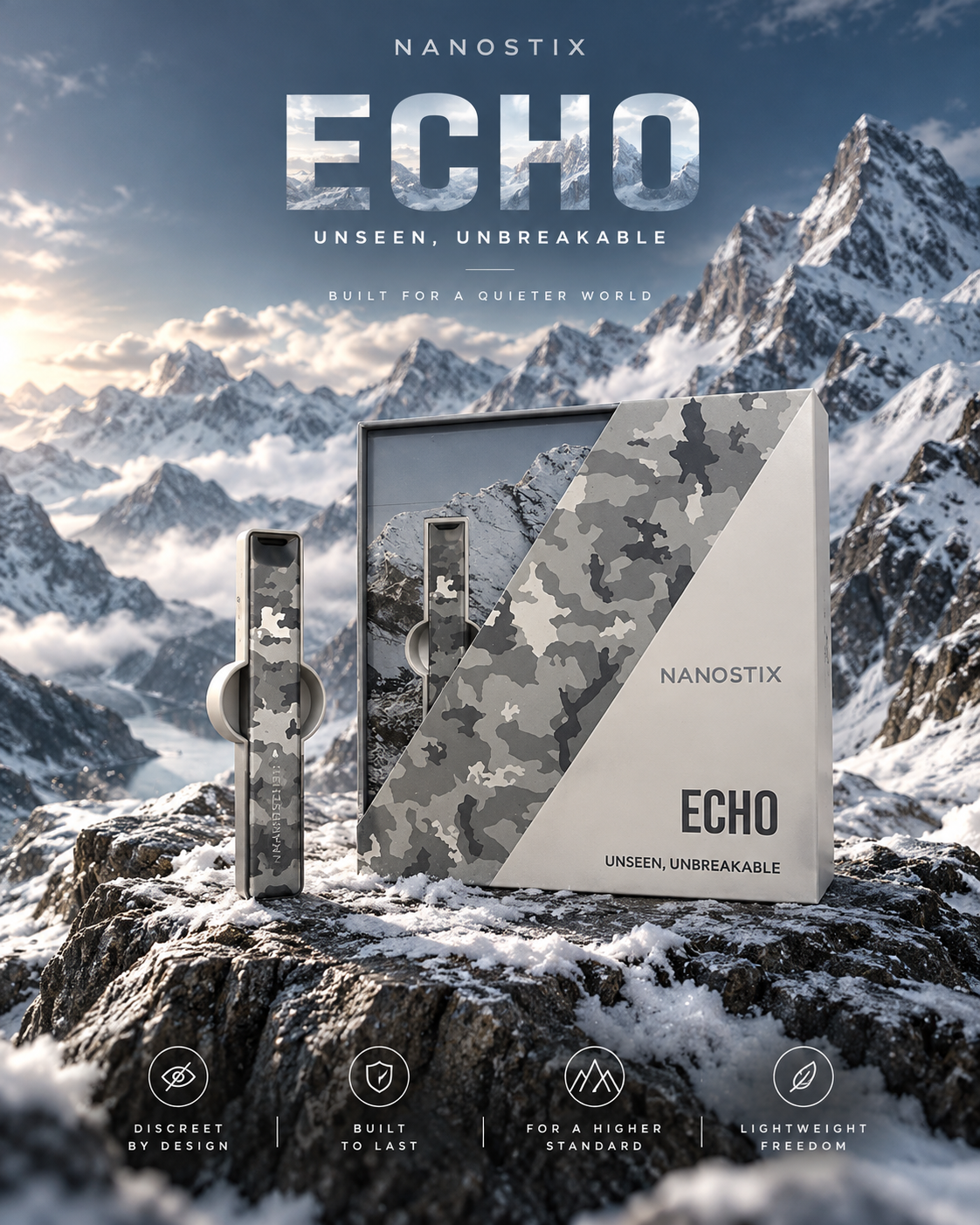 NANOSTIX ECHO Alpine Luxury Advertisement NANOSTIX ECHO DEVICE - Image 1